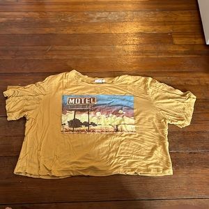 yellow q&a motel tee shirt